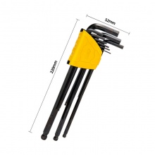 得力(deli)发黑加长球头内六角组套(黑)DL232209H