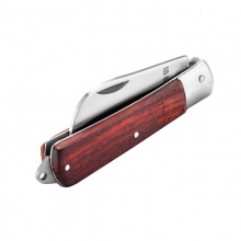 世达(SATA)弯刃木柄电工刀70mm 03110