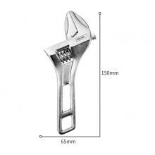 得力(deli)大开口扳手150mm(银)DL120150