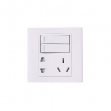 公牛(BULL)10A/250V 二三极+二位单极开关插座 白 G06E423