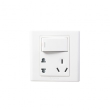公牛(BULL)10A/250V 二三极+双控开关插座 白 G06E334