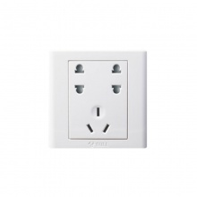 公牛(BULL)10A 250V 二位二极+三极连体插座 白 G06Z323