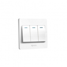 公牛(BULL)三位单控带荧光开关 白 10A 250V G06K311Y