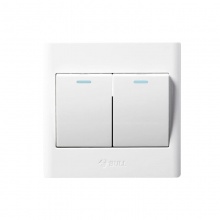 公牛(BULL)二位多控带荧光开关 白 10A 250V G06K214Y