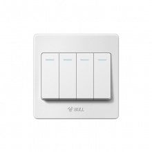 公牛(BULL)四位双控带荧光开 白 16A 250V G06K412C