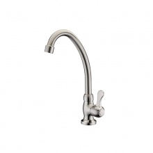 欧宝斯(OBUSE) 金字塔铜拉丝立式单冷菜盆龙头JZT-6615L