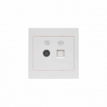 博格A1电视（线路板式)+电脑插座（压线式)A1556