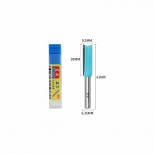 东成修边机刀头直刀东城铣刀木工开槽雕刻刀 直刀(柄x头6.35x9.5mm)