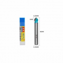 东成修边机刀头V型刀东城铣刀木工开槽雕刻刀 V型刀(柄x头6.35x6.35mm)