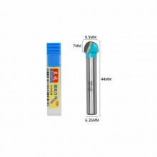 东成修边机刀头圆底刀东城铣刀木工开槽雕刻刀 圆底刀(柄x头6.35x9.5mm)