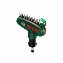 博世(Bosch)电动螺丝刀批头套装十字批头一字批连接杆 10支螺丝批头套装（“易得手”）