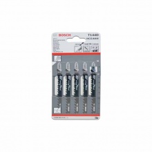 博世(Bosch)曲线锯条木材切割系列软木硬木等锯条快速切割 T144D(5支)木材切割快速型