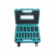牧田(MAKITA)电动扳手套筒套装工业级碳钢加长套筒3/8寸长套筒14件套B-55550