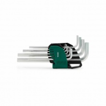 世达(SATA)9件套铬钒钢加长内六角扳手 09107A