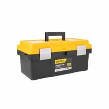 得力工具DL-TC240工具箱14寸金属扣(黄)加强型塑料工具箱