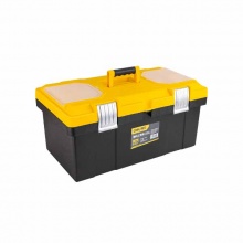 得力工具DL432023工具箱23寸金属扣(黄)塑料工具箱