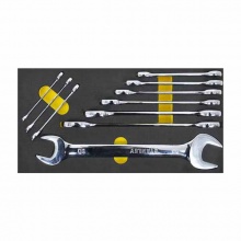 史丹利(STANLEY)EVA工具托组套-10件双开口扳手 90-034-23