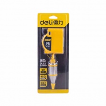 得力(deli)DL22线坠6m装修吊线坠自动收线6米磁性线坠