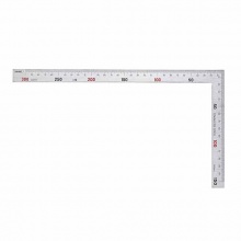 得力(deli)DL7130钢拐尺150x300mm不锈钢拐尺钢角尺L型尺直角90度尺双面刻度
