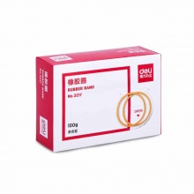 得力(deli)3217橡胶圈(黄)(100g/盒)橡皮筋 单盒装 办公用品