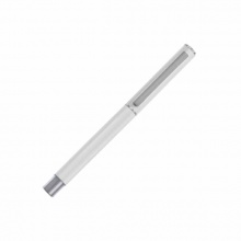 得力(deli)S80中性笔0.5mm子弹头(黑/笔壳白)金属商务中性笔签字笔