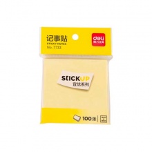 得力(deli)7733记事贴(淡黄)76*76mm(包)便利贴标签纸便签纸