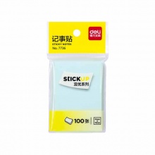 得力(deli)7736记事贴(蓝)76*51mm(包)强黏性便利贴/标签纸/便签纸