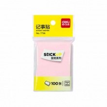 得力(deli)7736记事贴(红)76*51mm(包)强黏性便利贴/标签纸/便签纸