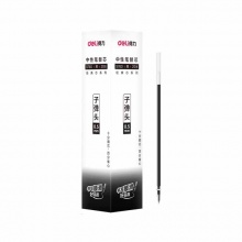 得力(deli)S760子弹头中性笔芯0.5mm(黑)签字笔替芯