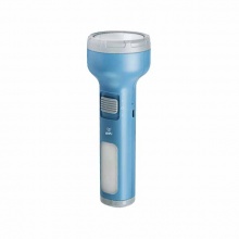 得力(deli)3663A LED手电筒(蓝色)LED双照明可充电式手电筒 USB充电