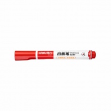得力(deli)S536白板笔(红)可擦用白板笔 办公用品