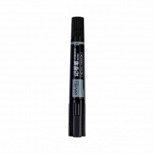 得力(deli)S555大双头记号笔(黑)大双头会议笔马克笔 防水快干