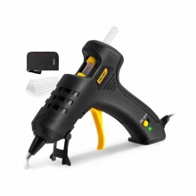 得力(deli)DL390460热熔胶枪40W2件套带60支胶棒 热熔胶枪布包套装