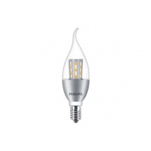飞利浦(PHILIPS)LED水晶拉尾泡 6.5W E14 2700K 银色透明拉尾