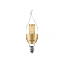 飞利浦(PHILIPS)LED水晶拉尾泡 6.5W E14 2700K 金色透明拉尾