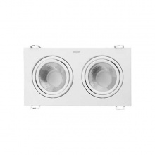 飞利浦(PHILIPS)格栅射灯 2*6W GD100 开孔85*175mm 830