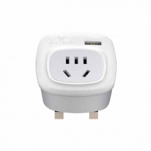 公牛BULL转换插座GN-911E 英标转换器单孔 单USB2.1A 13A 250V