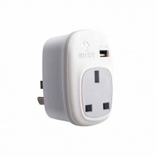 公牛BULL转换插座GN-911CE 国标转英标转换器单孔 单USB2.1A 10A 250V