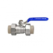 联塑灰色PPR水管双活接球阀II(承口)32