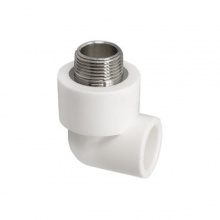 联塑白色PPR水管外牙弯头32×3/4