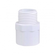 镀美白色UPVC外牙直通外牙直接32×1