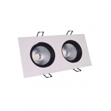 雷士照明LED嵌入式格栅射灯COB光源双头射灯NLED542 2*12W-4000K
