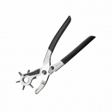 得力(deli) 沾塑柄打孔钳6圆孔(黑)9寸 DL1919B