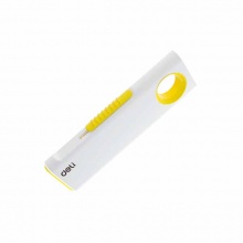 得力(deli) 迷你开箱刀(白) T型背推美工刀 DL408A