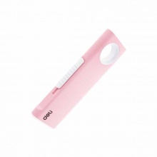 得力(deli) 迷你开箱刀(粉) T型背推美工刀 DL408B