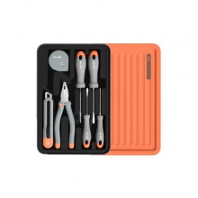 得力(deli) home系列层叠式工具组套-7件常用工具套装(橙) H1001-D
