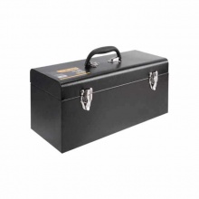 得力(deli) 铁皮工具箱(黑) 手提式多功能五金工具箱 DL-TX017