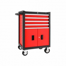 得力(deli) 四抽屉带门工具车(红) DQ02342