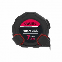得力(deli) 钢卷尺自锁尼龙覆膜Ⅰ级(红) DL3802